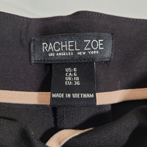 Rachel Zoe New York Pants Women's 6 Black Los Angeles High Rise Slim Leg Pockets - Picture 3 of 10